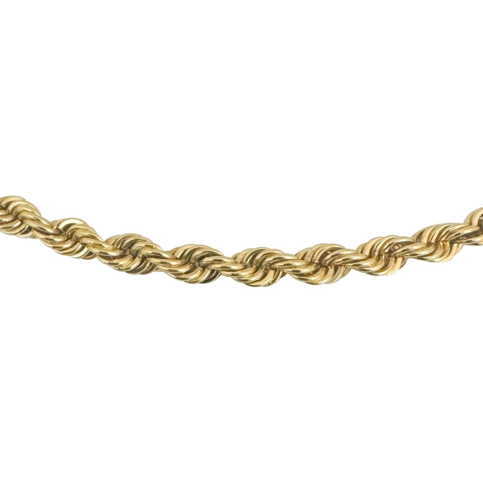 14k Gelbgold 31g massive schwere 4,5 mm Seilkette Halskette 18