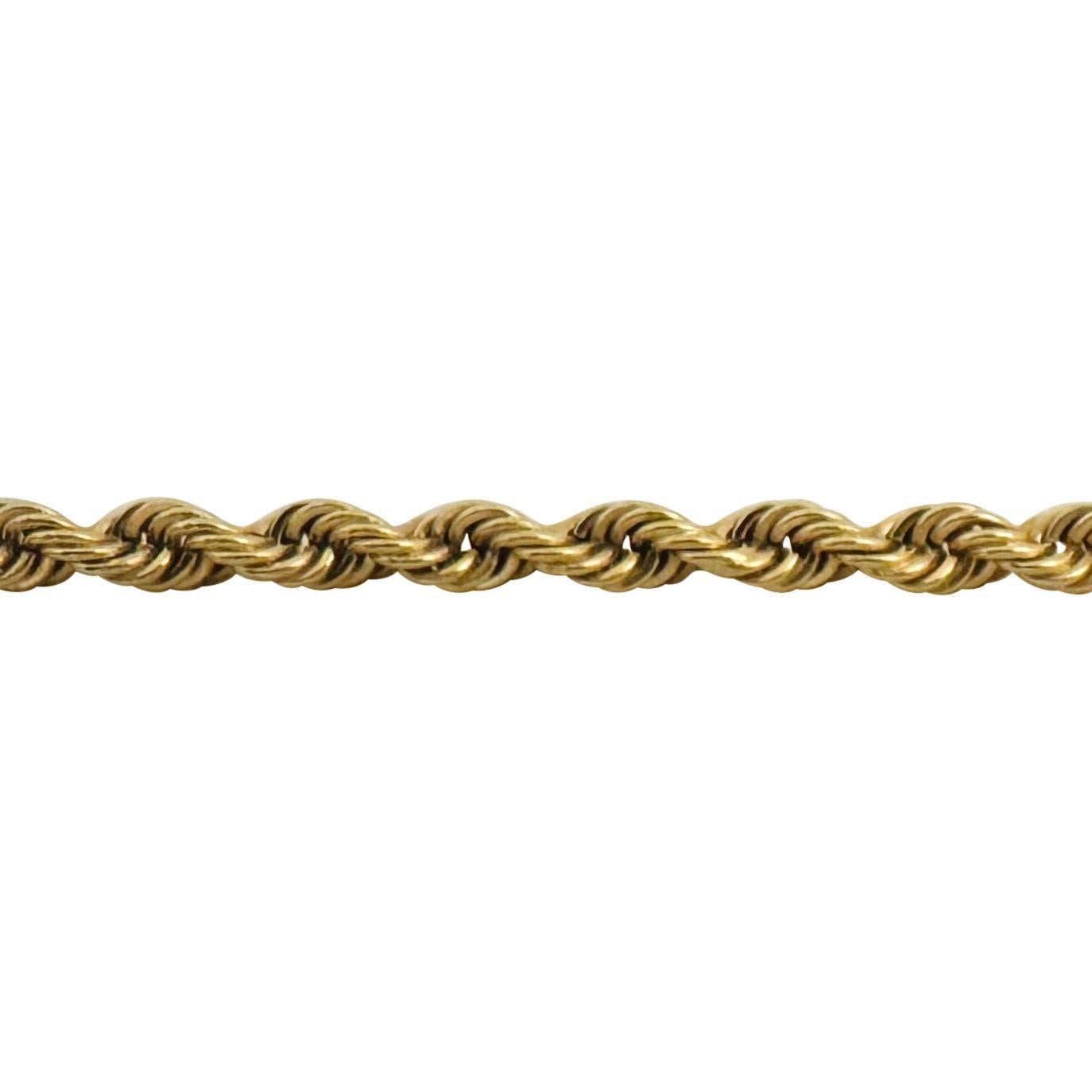 14k Gelbgold 31g massive schwere 4,5 mm Seilkette Halskette 18