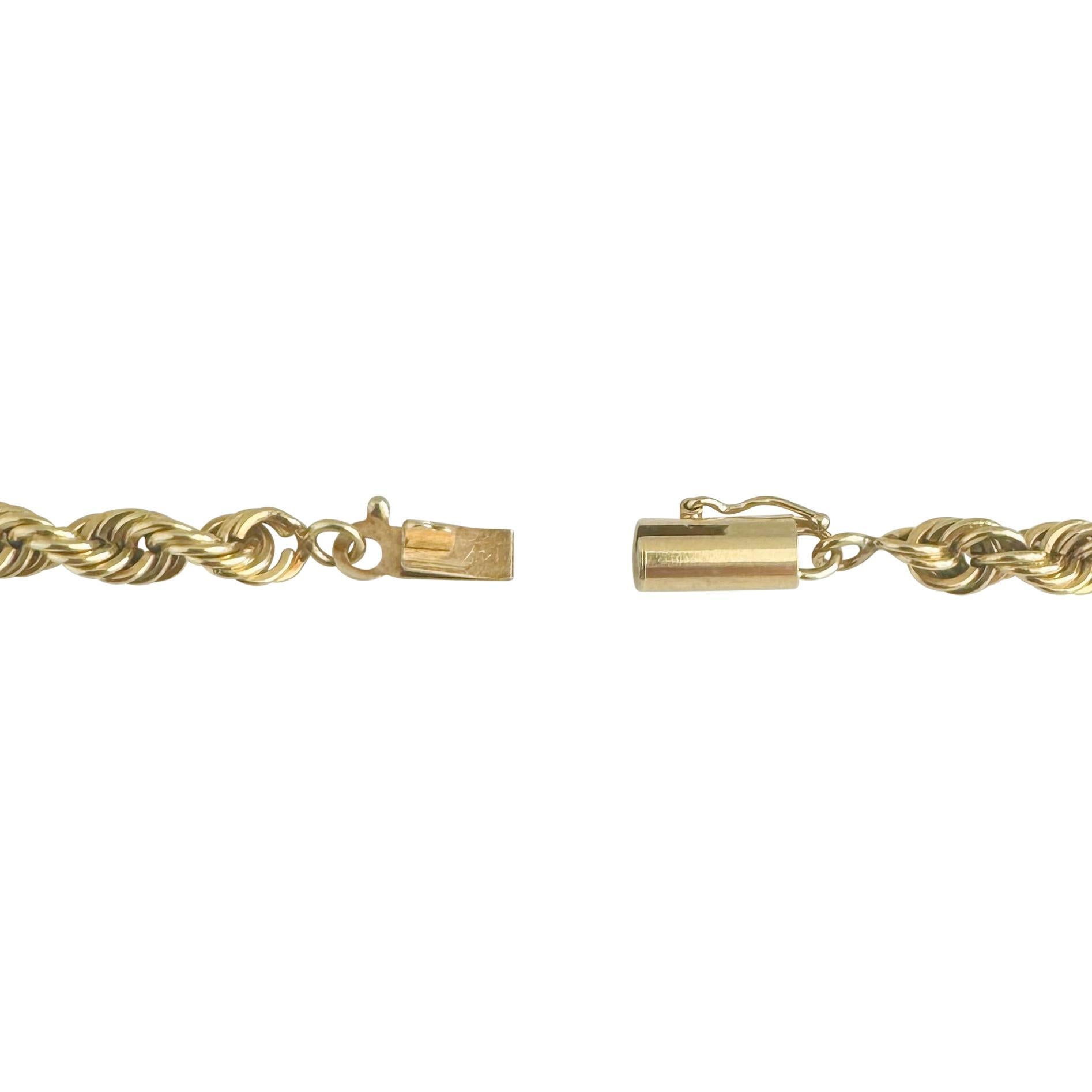 14k Gelbgold 31g massive schwere 4,5 mm Seilkette Halskette 18