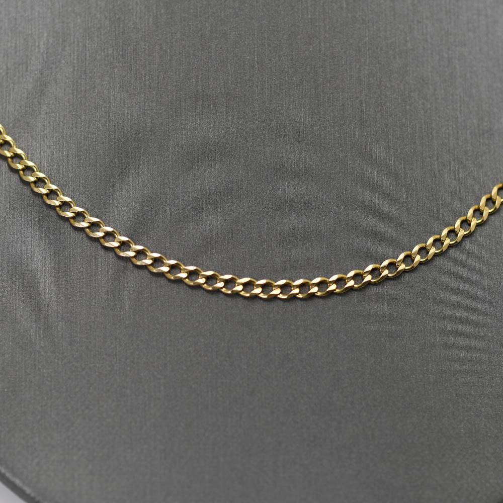 14K Yellow Gold Curb Link Chain 7.8g In Good Condition In Laguna Beach, CA