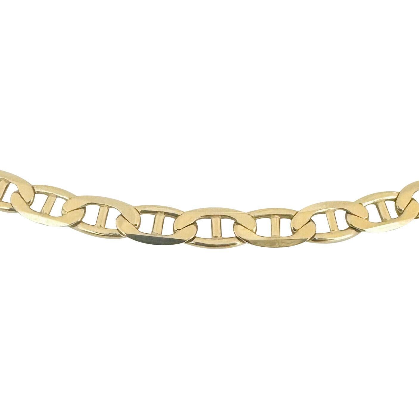 14k Gelbgold 32,7g Massiv 5,5mm Gucci Gliederkette Halskette Italien 22