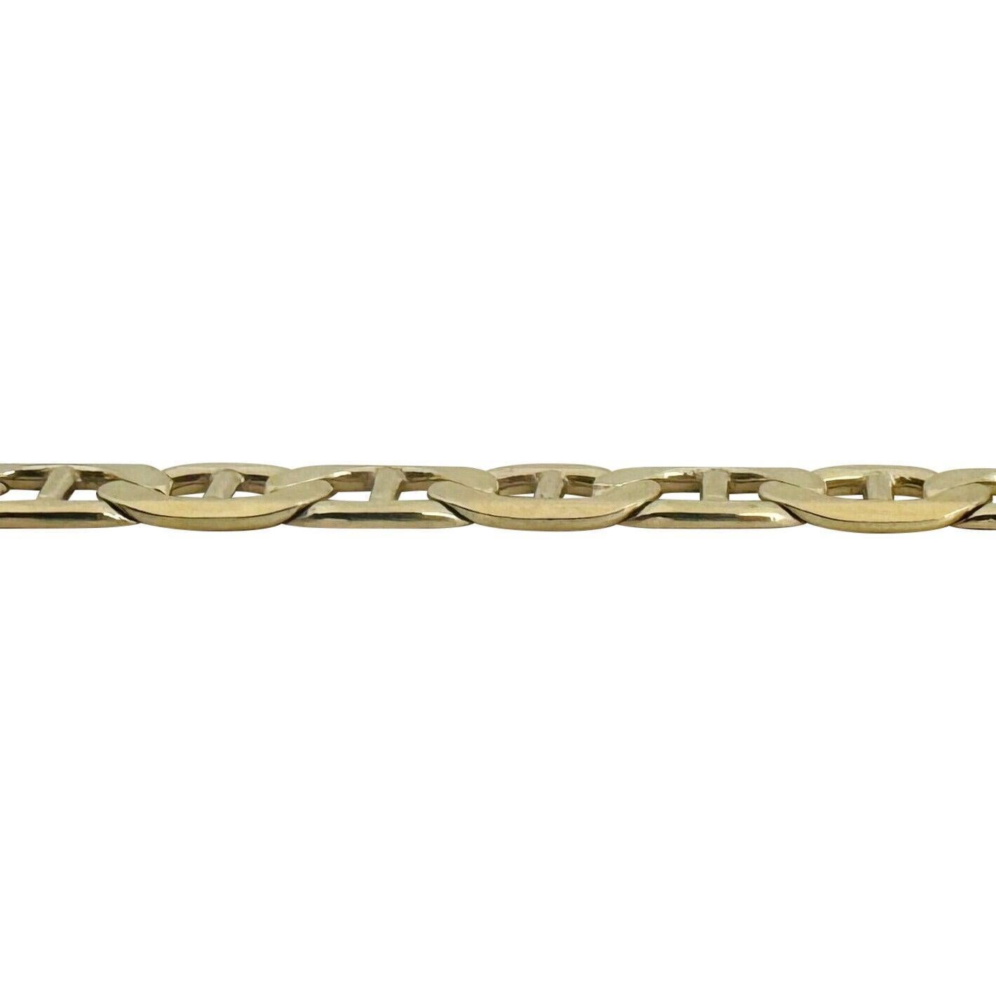 14k Gelbgold 32,7g Massiv 5,5mm Gucci Gliederkette Halskette Italien 22