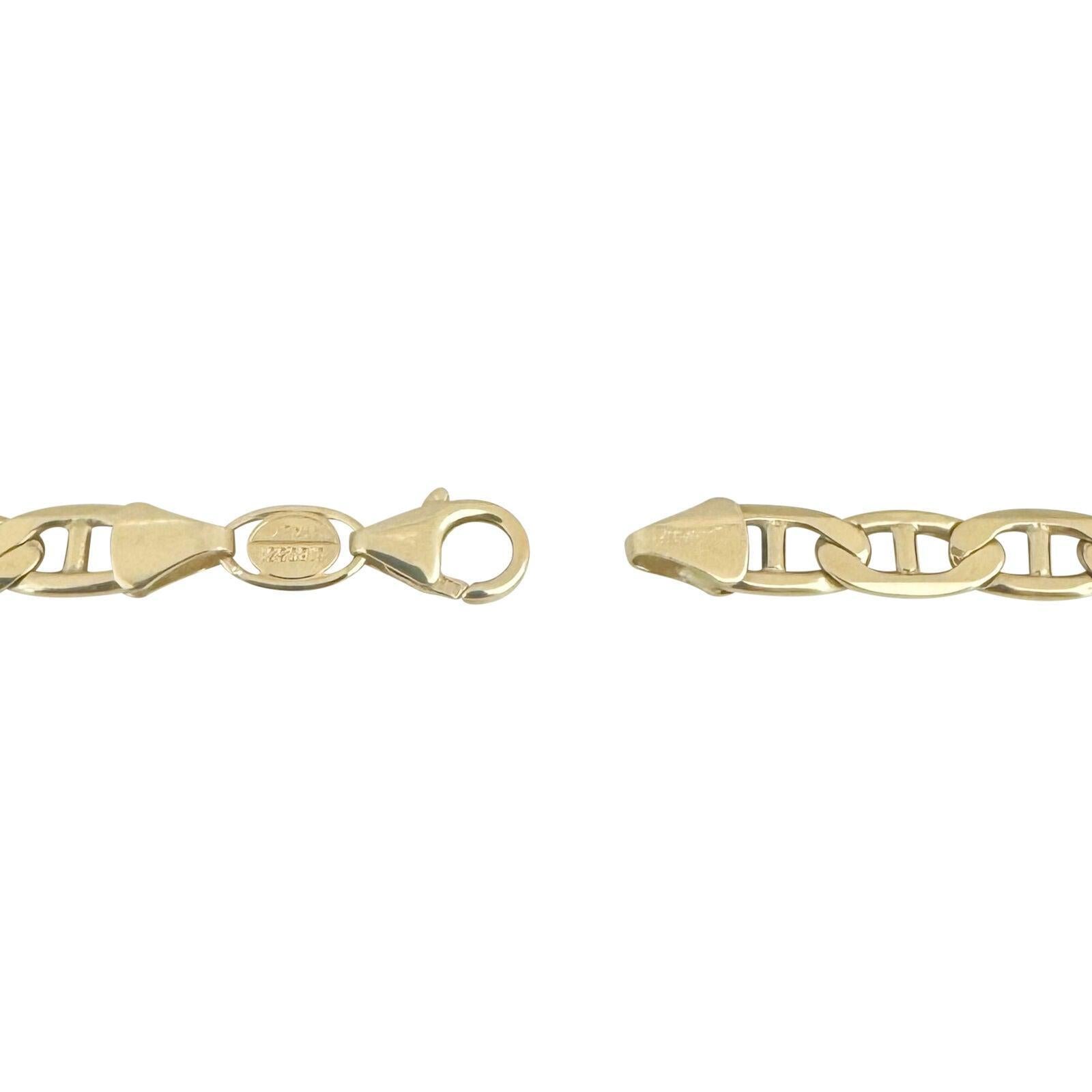 14k Gelbgold 32,7g Massiv 5,5mm Gucci Gliederkette Halskette Italien 22