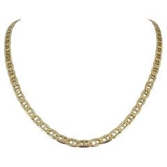 14k Gelbgold 32,7g Massiv 5,5mm Gucci Gliederkette Halskette Italien 22"
