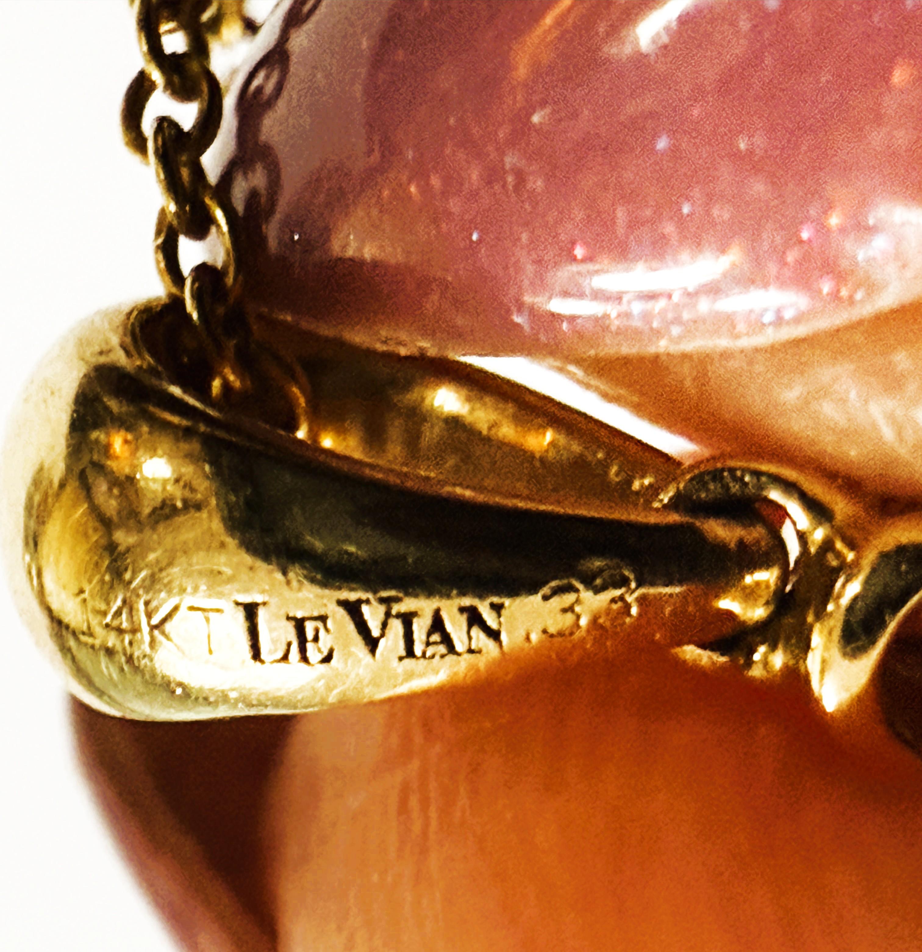 Collier LeVian en or jaune 14K avec perles de chocolat et diamants de 0,33 carat en vente 6