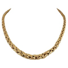 14k Yellow Gold 33.3g Ladies Polished Graduated Wheat Link Chain Necklace 17"