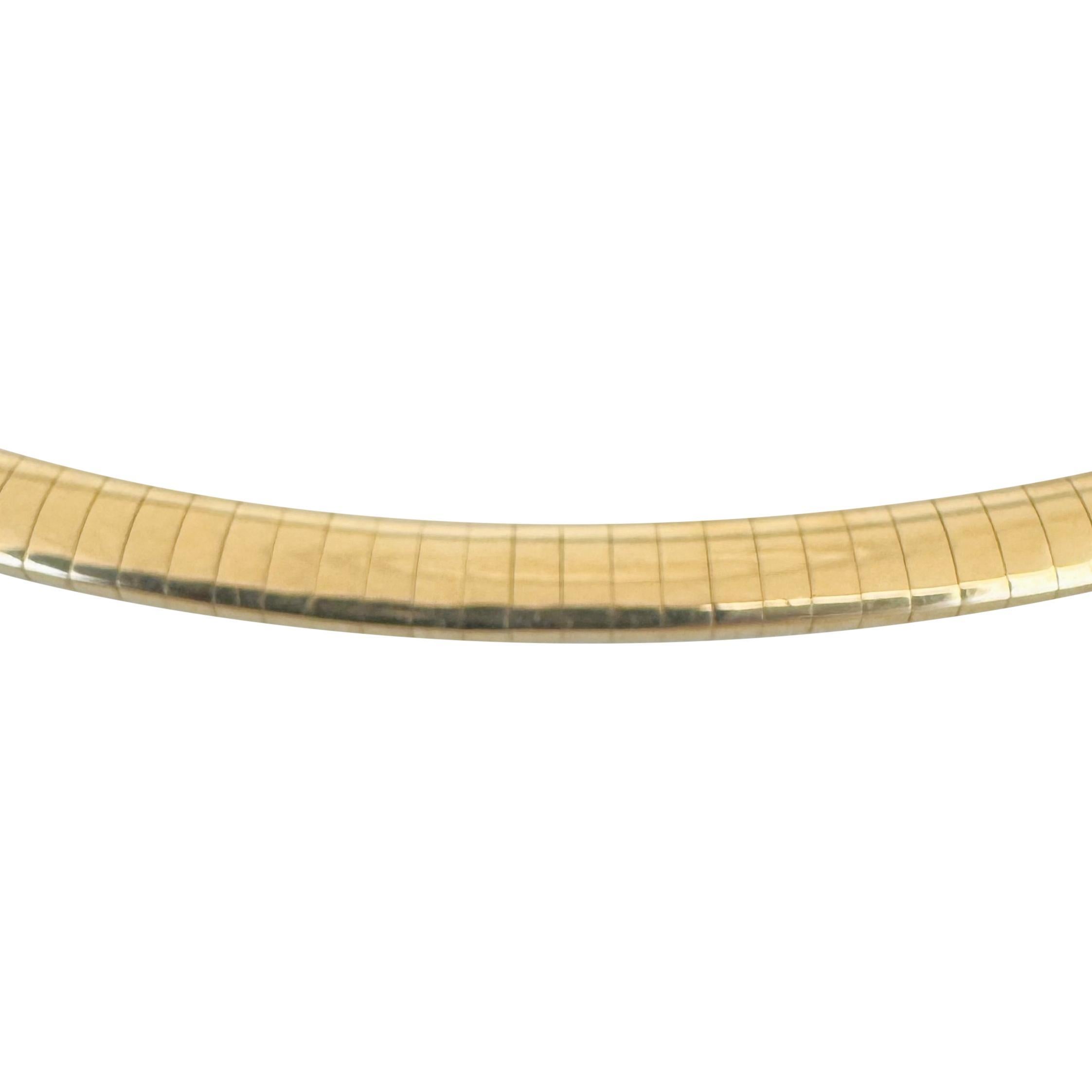 Women's 14k Yellow Gold 34.5g Ladies Solid 5.5mm Omega Link Necklace Italy 18