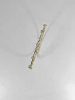 Bracciale flessibile con cluster di diamanti in oro giallo 14K da 0,35 CTW