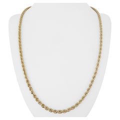 14k Yellow Gold 35.4g Solid Heavy 4mm Rope Chain Necklace 24"