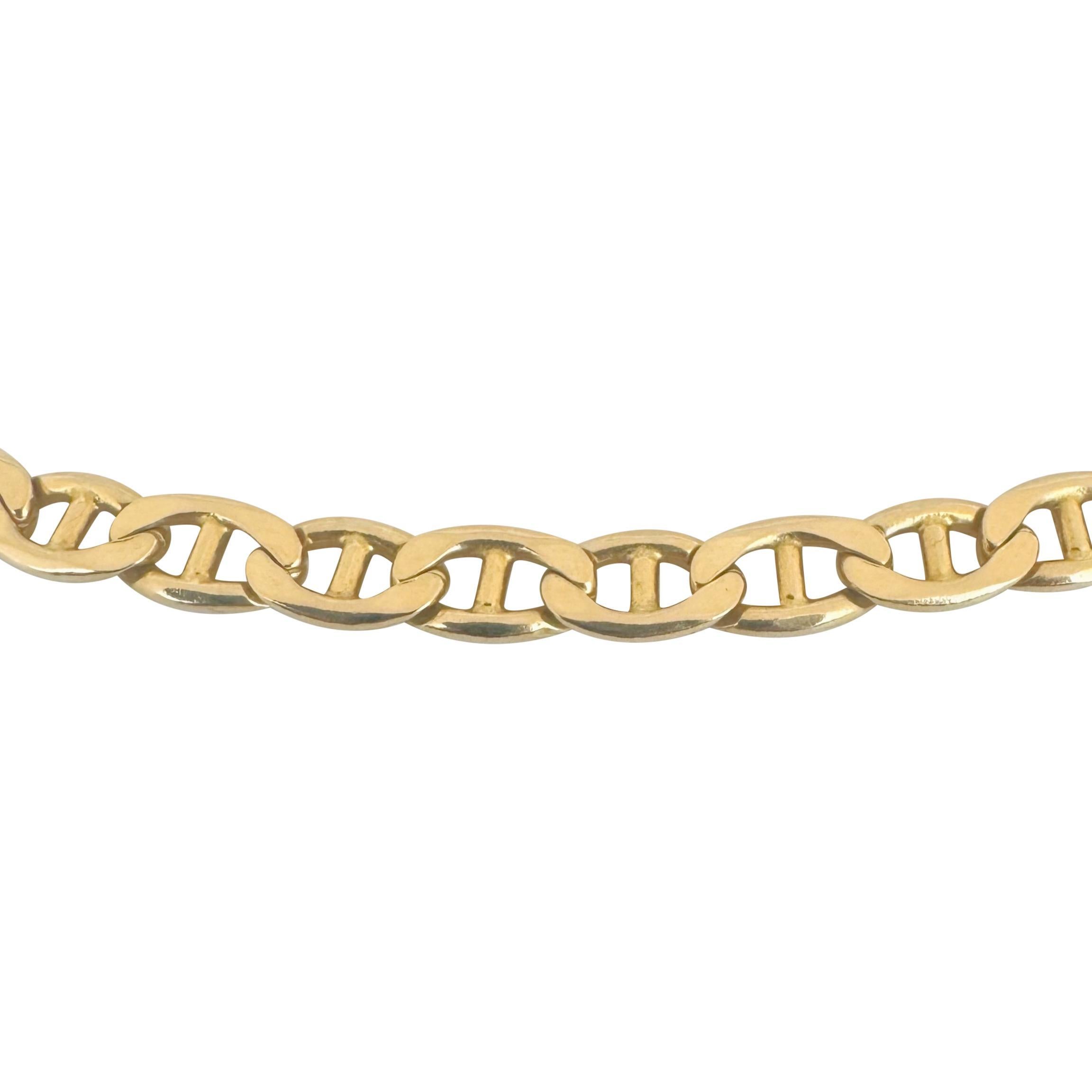 14k Yellow Gold 35.7g Solid Vintage 5.5mm Mariner Link Chain Necklace Italy 21