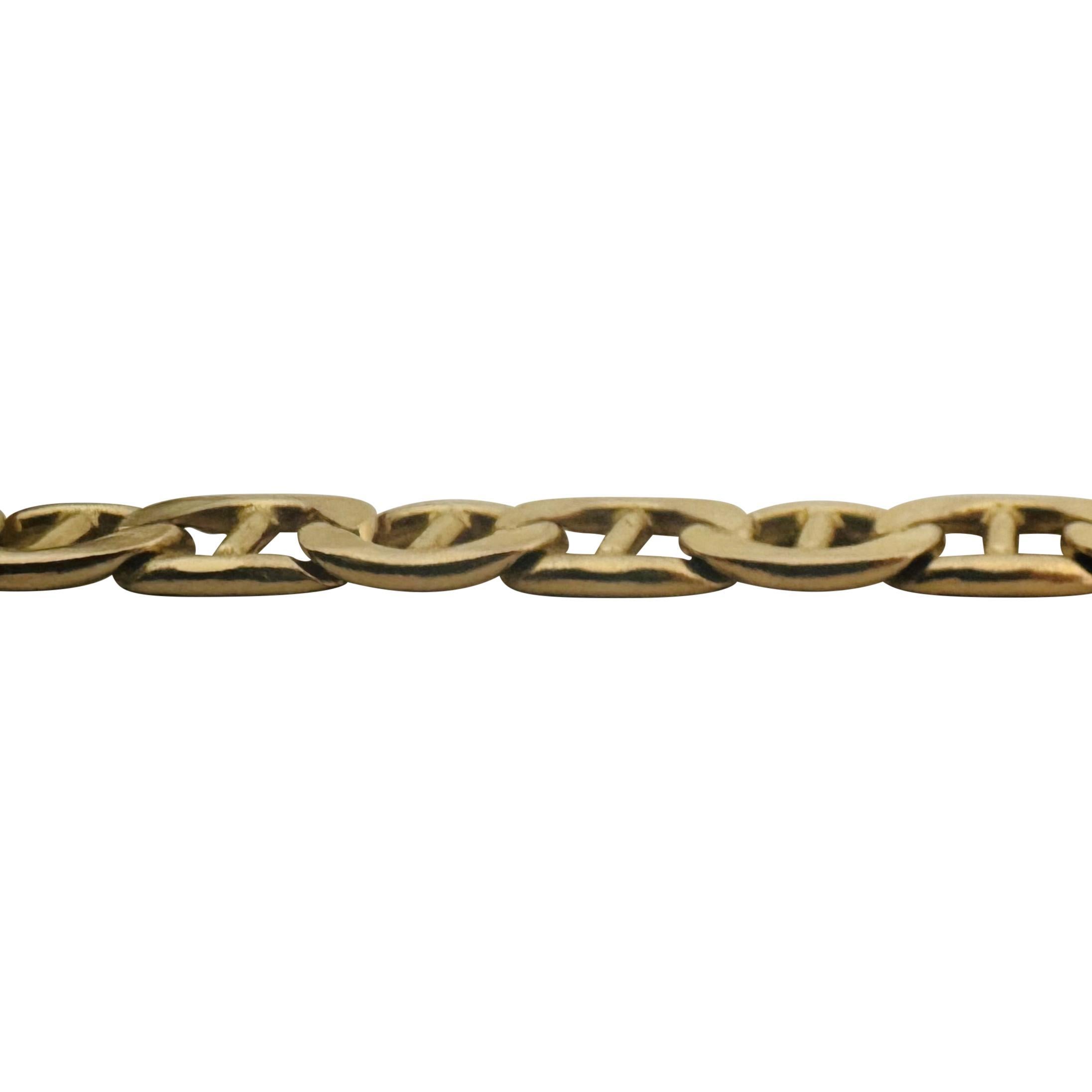 14k Yellow Gold 35.7g Solid Vintage 5.5mm Mariner Link Chain Necklace Italy 21