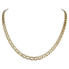 14k Yellow Gold 35.7g Solid Vintage 5.5mm Mariner Link Chain Necklace Italy 21"