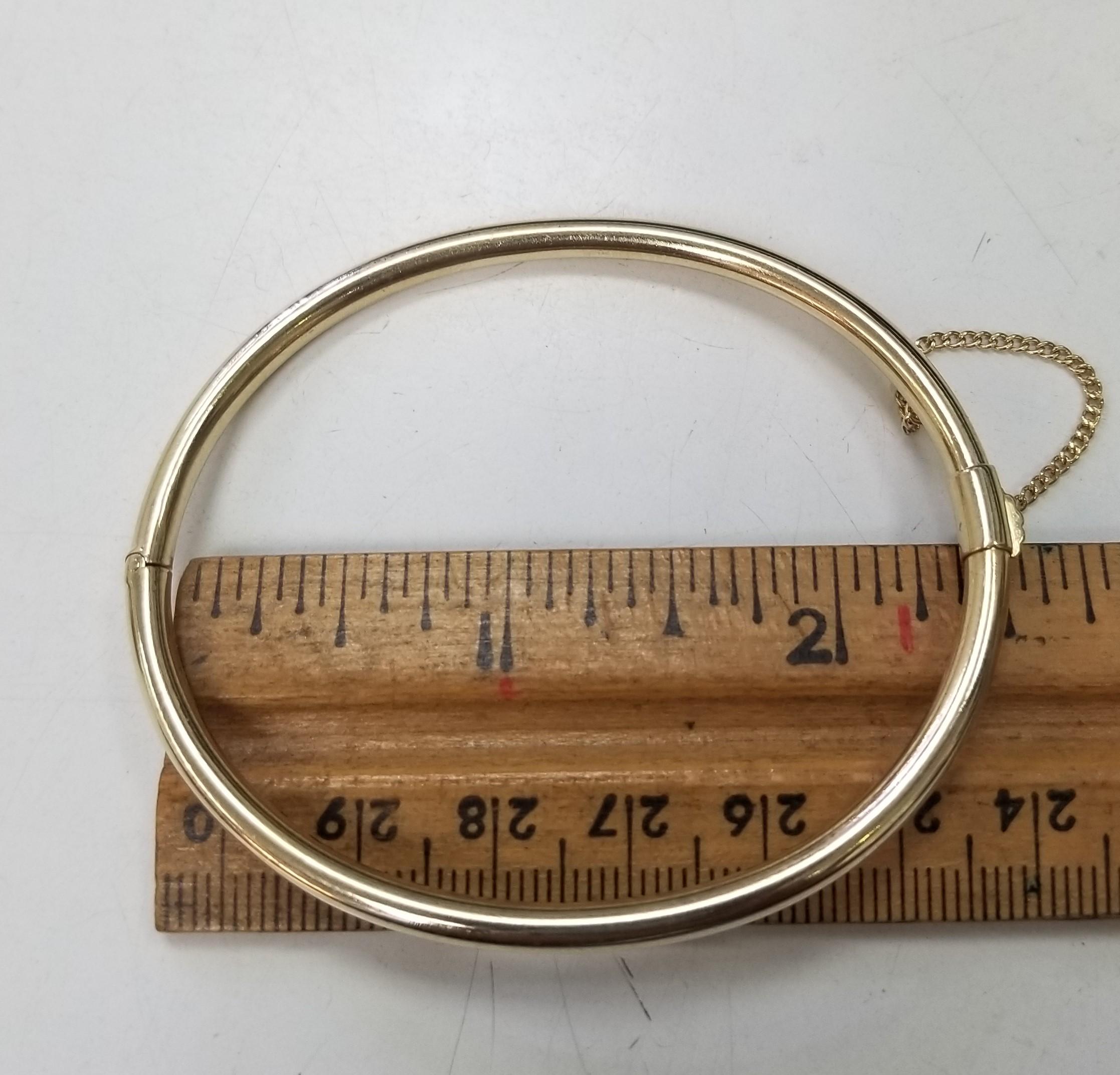 14k gold bracelet safety chain