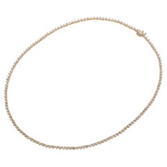 14k Yellow Gold 3.62tcw Diamond Tennis Necklace