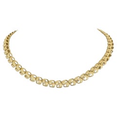 14k Yellow Gold 36g Solid Diamond Cut Fancy Swirl Link Necklace 18"