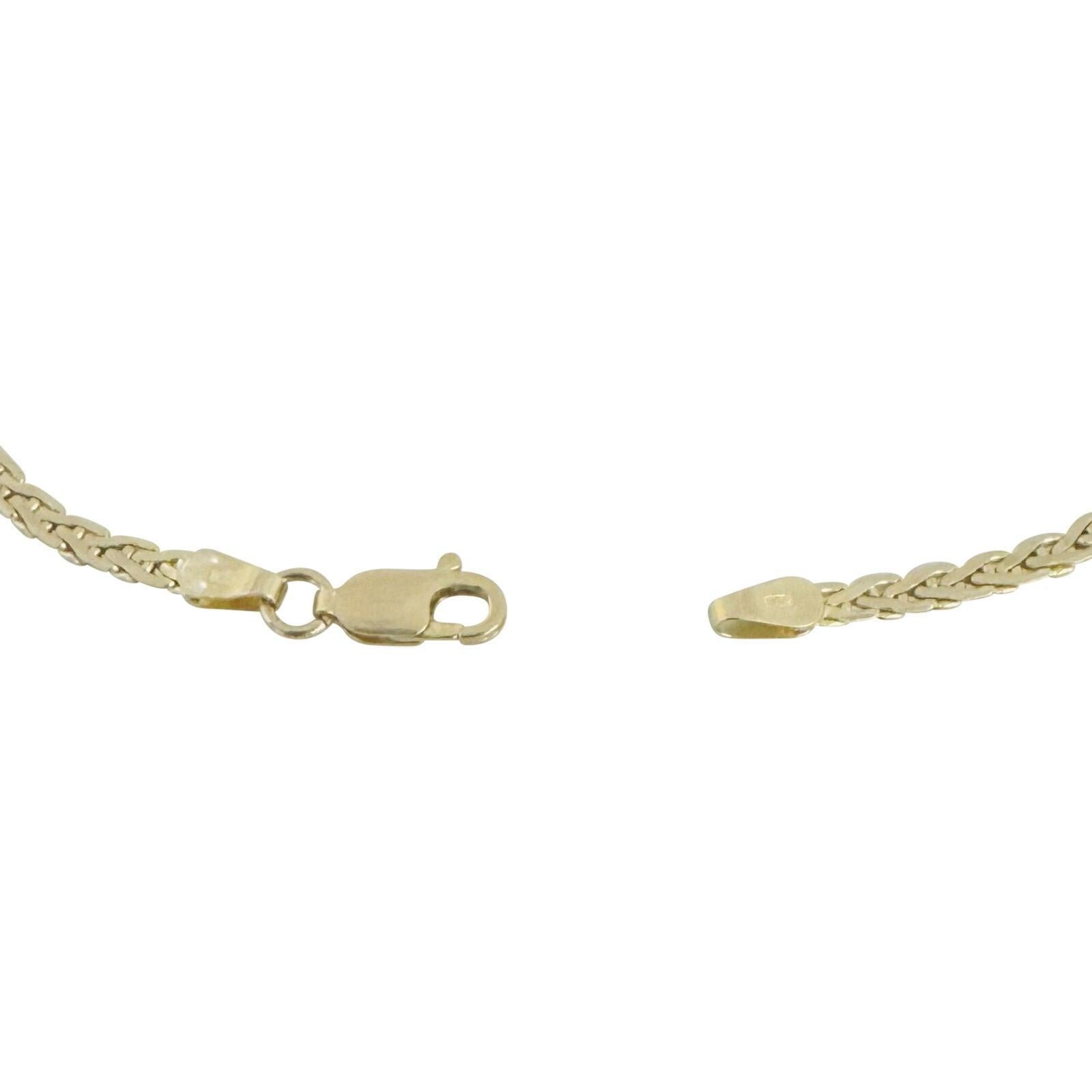 14k Yellow Gold 3.7g Ladies Thin 2.5mm Braided Fancy Link Bracelet Italy 7.25