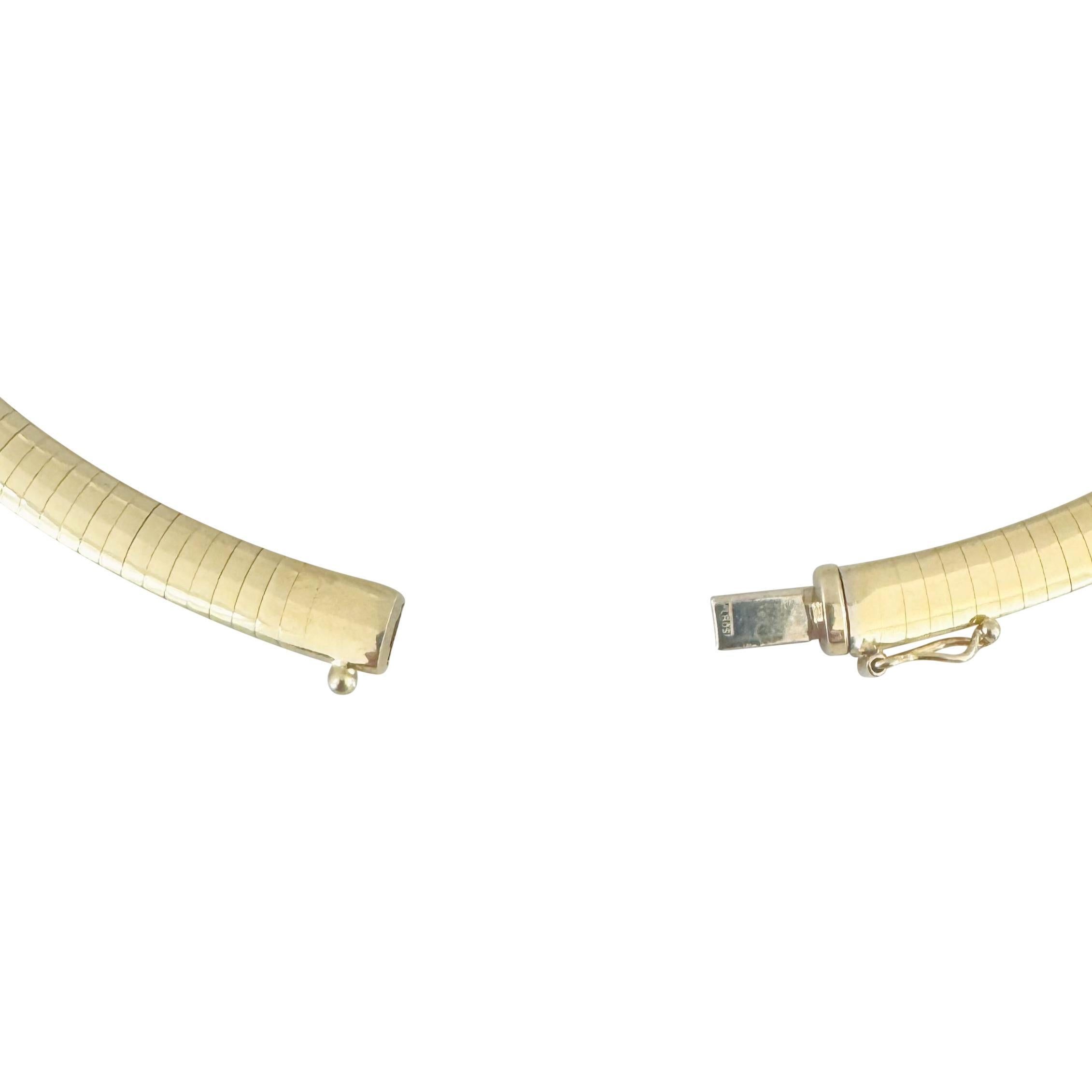 14k Gelbgold 37g massive schwere 6mm Omega-Gliederhalskette Italien 16
