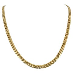 Collar de cadena de eslabones cubanos de 5 mm, de oro amarillo macizo de 14k y 38,7 g 22 pulgadas