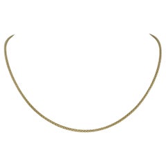 14k Yellow Gold 3.8g Ladies Thin 1.5mm Popcorn Link Necklace Italy 18"