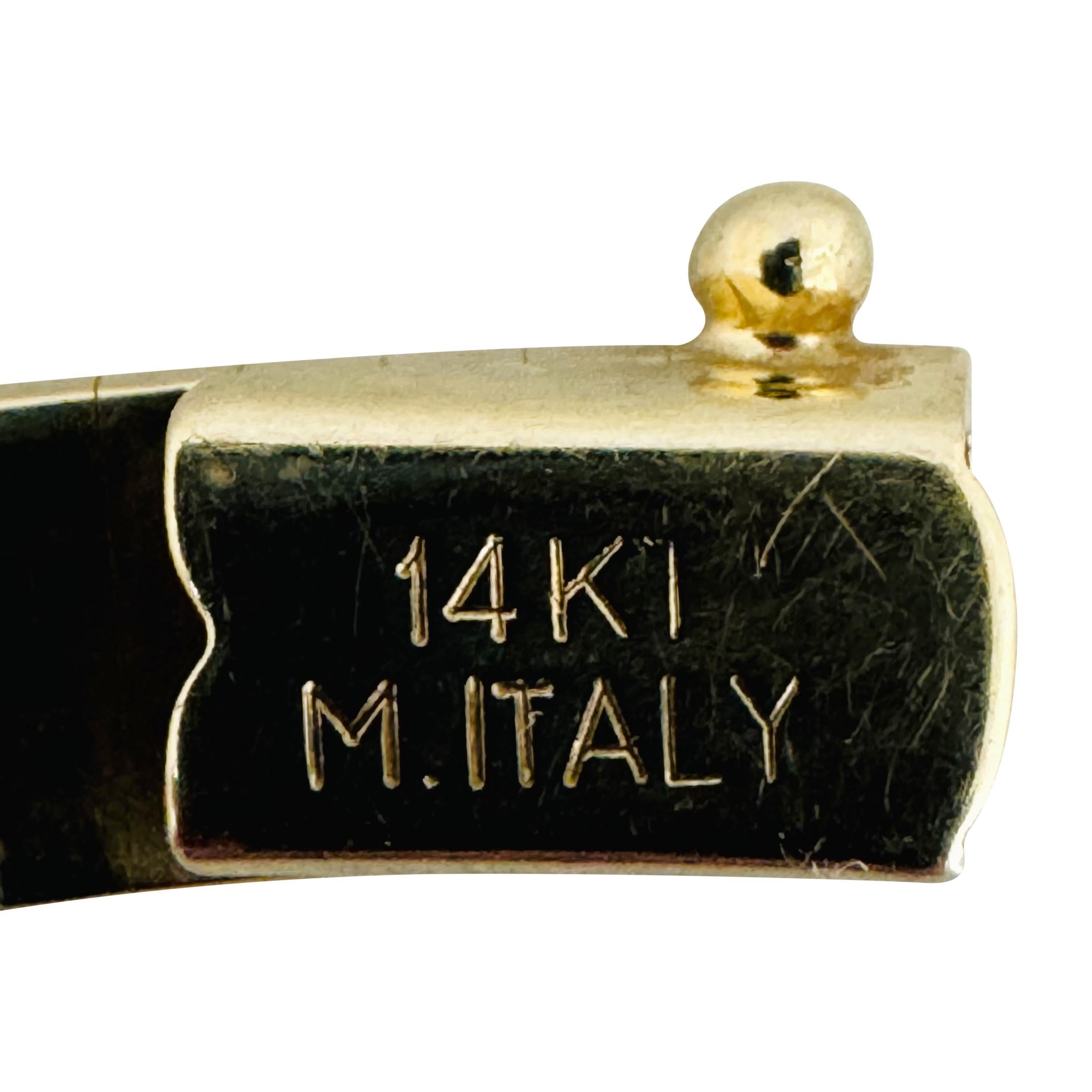 14k Gelbgold 39,3g massive schwere 6mm flache Omega-Gliederhalskette Italien 16