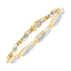 Bracciale con diamanti a spirale in oro giallo 14K 3ct TDW 'H. H. I, SI1-SI2'