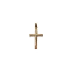 14K Yellow Gold 3D Cross Pendant #17437