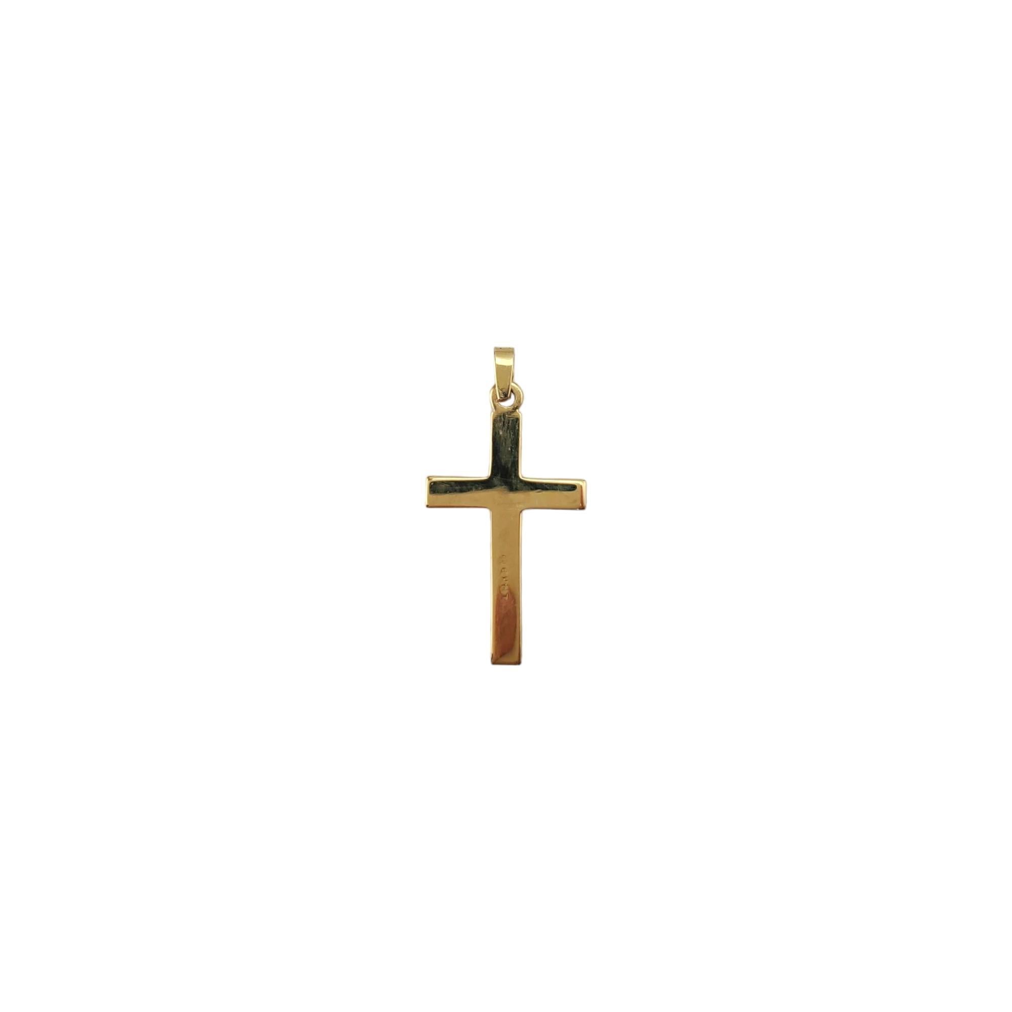 Pendentif croix 3D en or jaune 14 carats n° 17437 Bon état - En vente à Washington Depot, CT