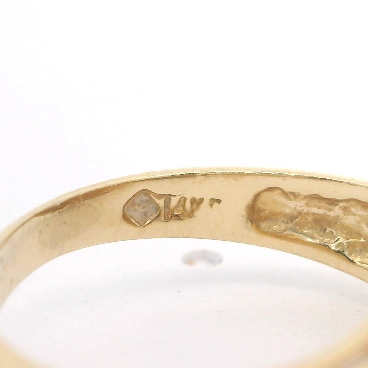 Women's 14k Yellow Gold 3g Blue Sapphire and Diamond Ring Size 4.25