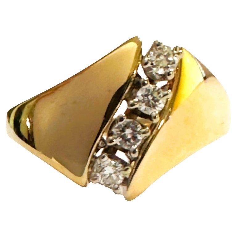 Louis Vuitton - LV Volt One Band Ring Yellow Gold and Diamond - Gold - Unisex - Size: 050 - Luxury