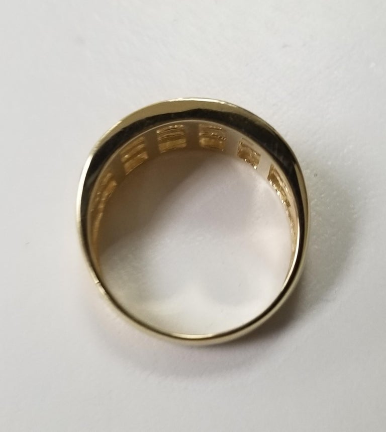 14 Karat Yellow Gold 4-Row Baguette Cut Channel Ring at 1stDibs ...