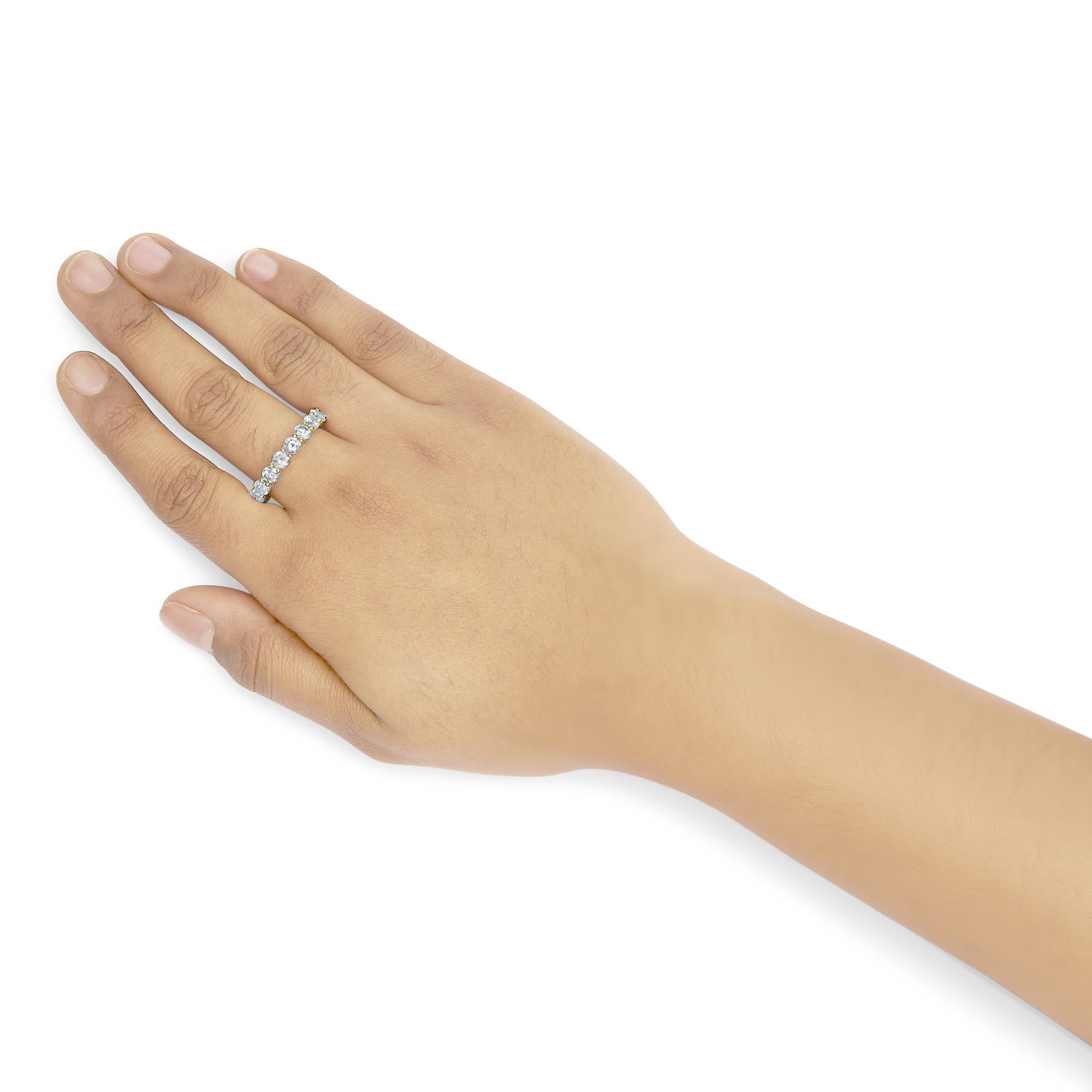 Bague d'éternité en or jaune 14K avec diamant naturel de 4,00 cttw Neuf à New York, NY