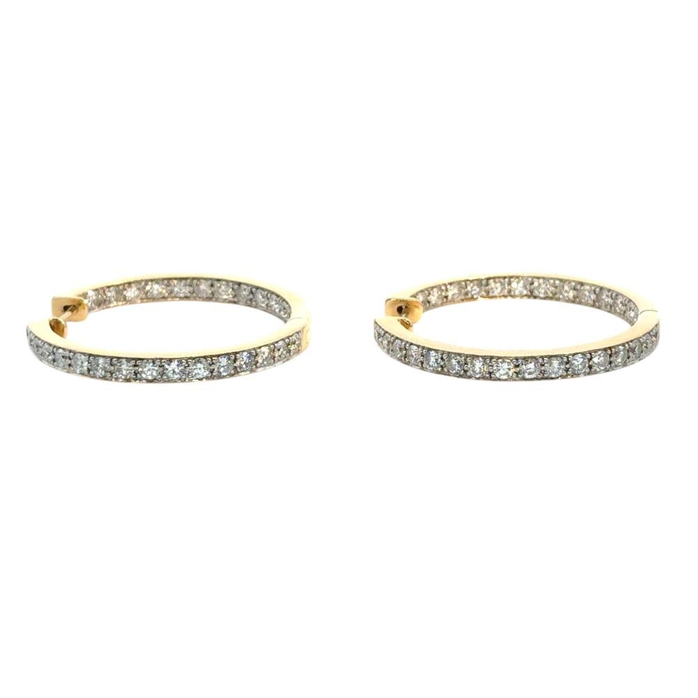 Boucles d'oreilles en or jaune 14k avec diamant 4.06ctw Inside Out

Ces magnifiques cerceaux Inside Out de 4.06ctw sont en excellent état et sont prêts à être expédiés !

Style : Cerceaux Inside Out
MATERIAL : Or jaune 14k
Détails des diamants : Il