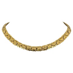 14k Yellow Gold 41g Ladies Thick 8.5mm Byzantine Link Necklace 16"