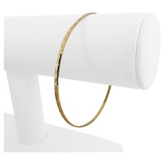 14k Yellow Gold 4.3g Solid Thin 2mm Ladies Round Bangle Bracelet 8.5"