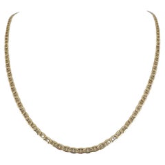 14k Gelbgold 4,5g Hohllicht 3,5mm Mariner Gliederkette Halskette Italien 23"