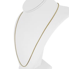 14k Yellow Gold 4.8g Solid Thin 1.2mm Squared Franco Link Chain Necklace 24"