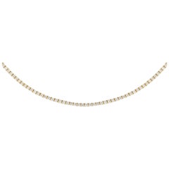 14K Gelbgold 4,95 Karat Lab-Grown Diamant-Tennis-Halskette MF06-100924
