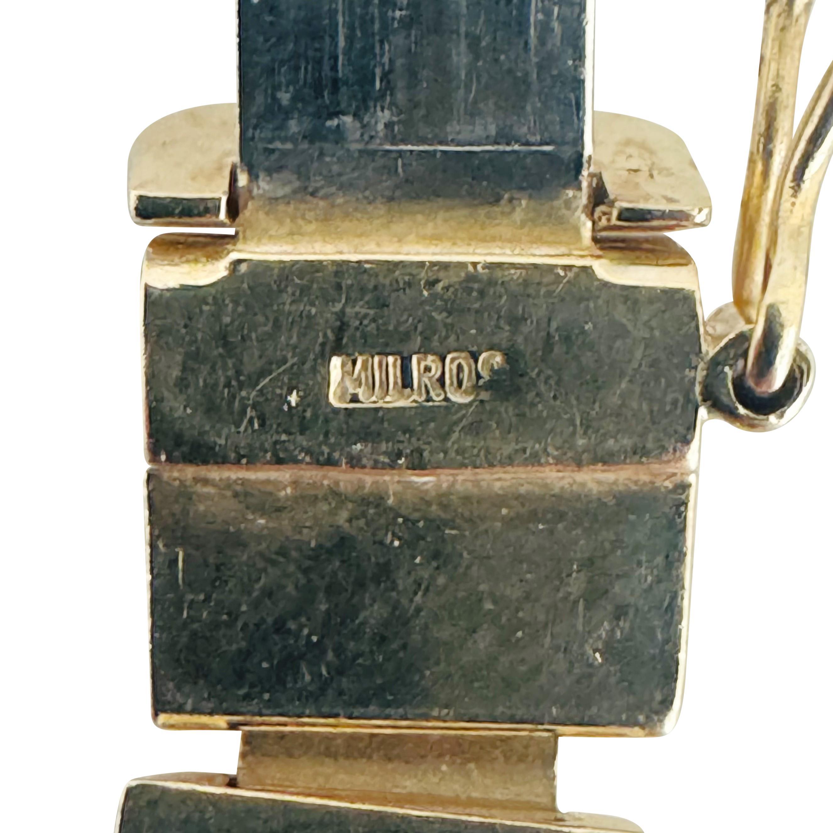 14k Oro Amarillo 49g Señoras 9mm Fancy Square Link Collar Italia 17 