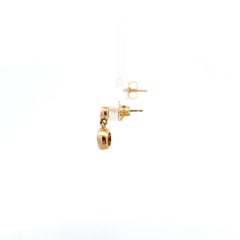 14K Yellow Gold 5/8ctw Diamond Bezel Drop Earrings