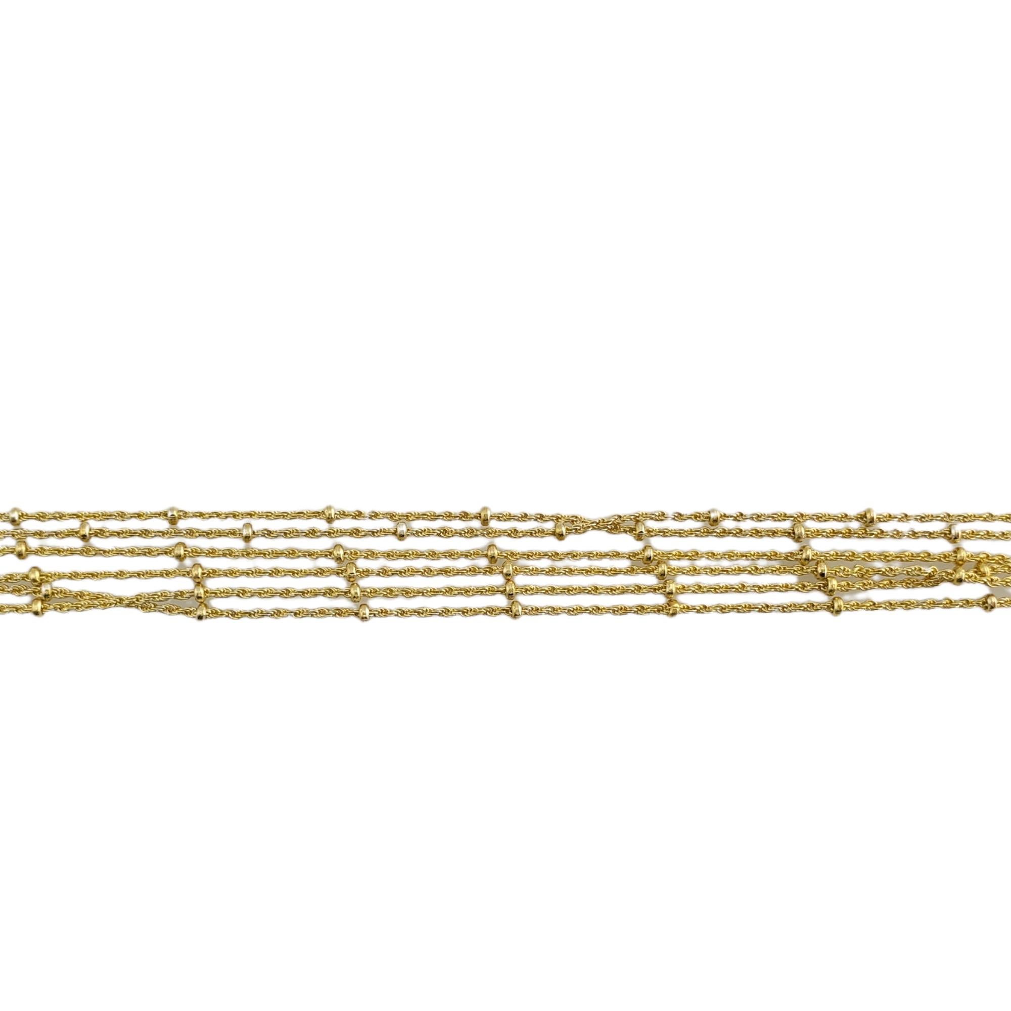 Chaîne collier à 5 chaînes en or jaune 14 carats Bon état à Washington Depot, CT