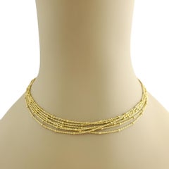 Chaîne collier à 5 chaînes en or jaune 14 carats