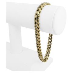 14k Yellow Gold 50.3g Solid Heavy 8mm Men's Cuban Link Bracelet 9"
