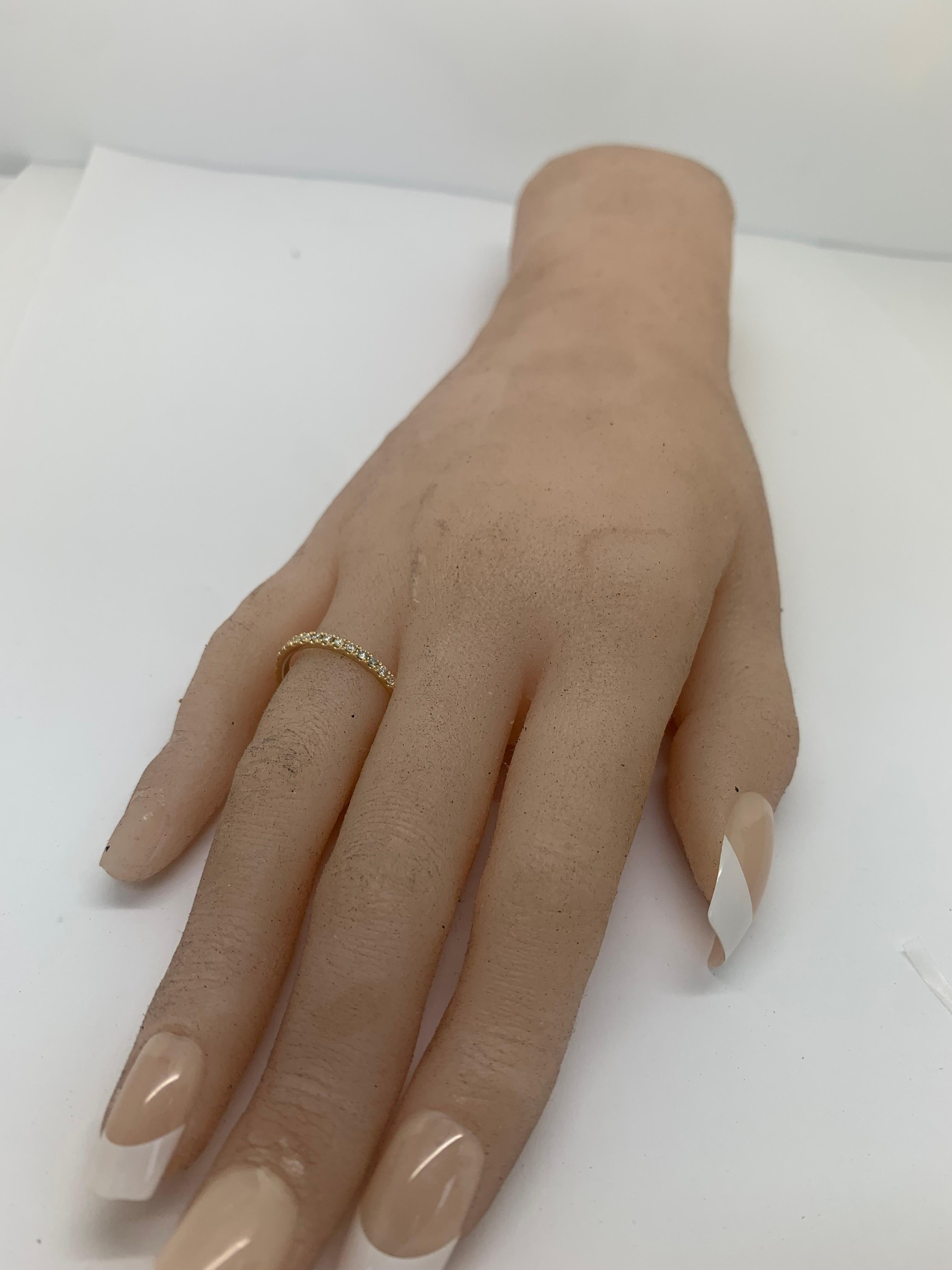 14K Yellow Gold .50cttw Diamond Wedding In New Condition In New York, NY