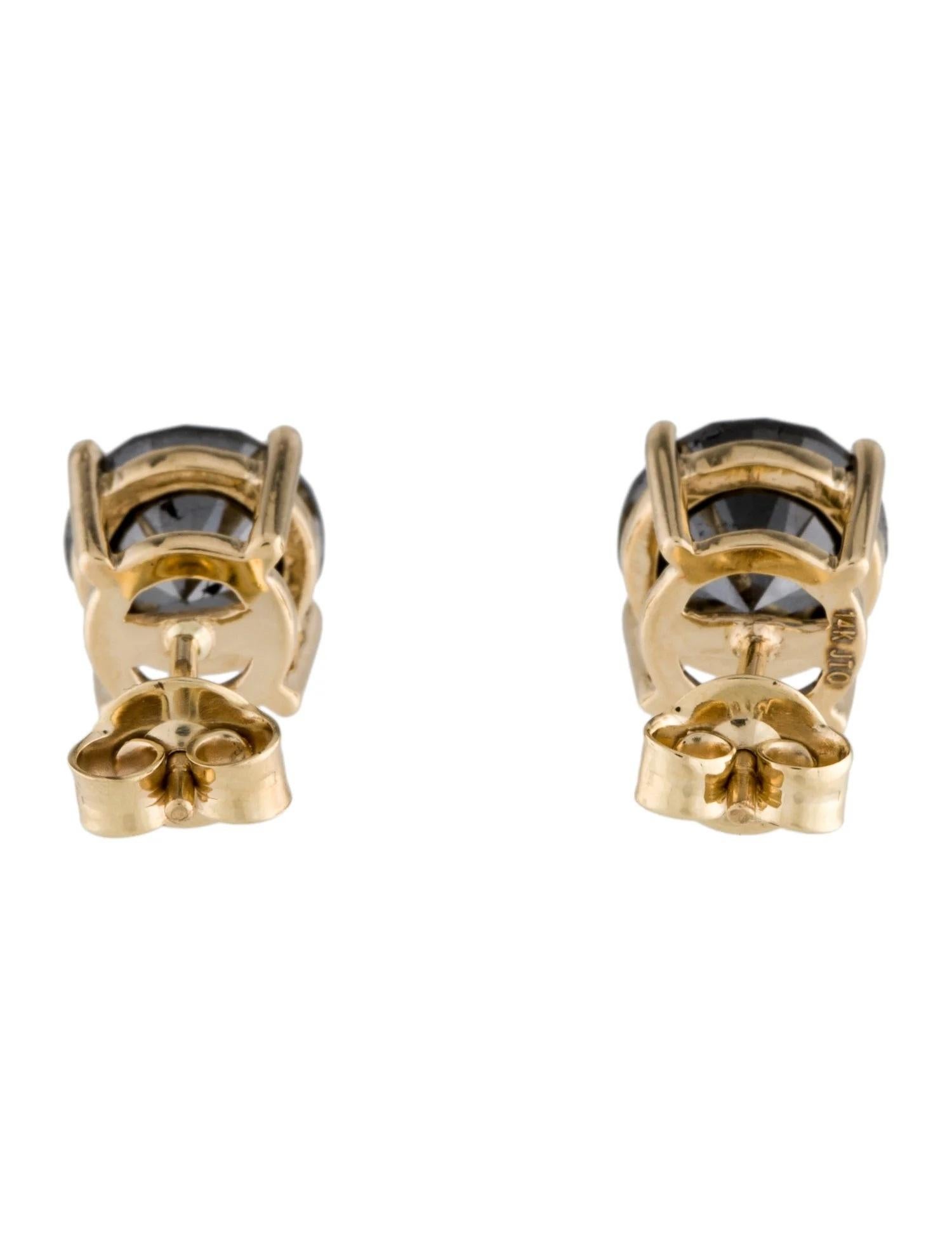 black diamond ear stud