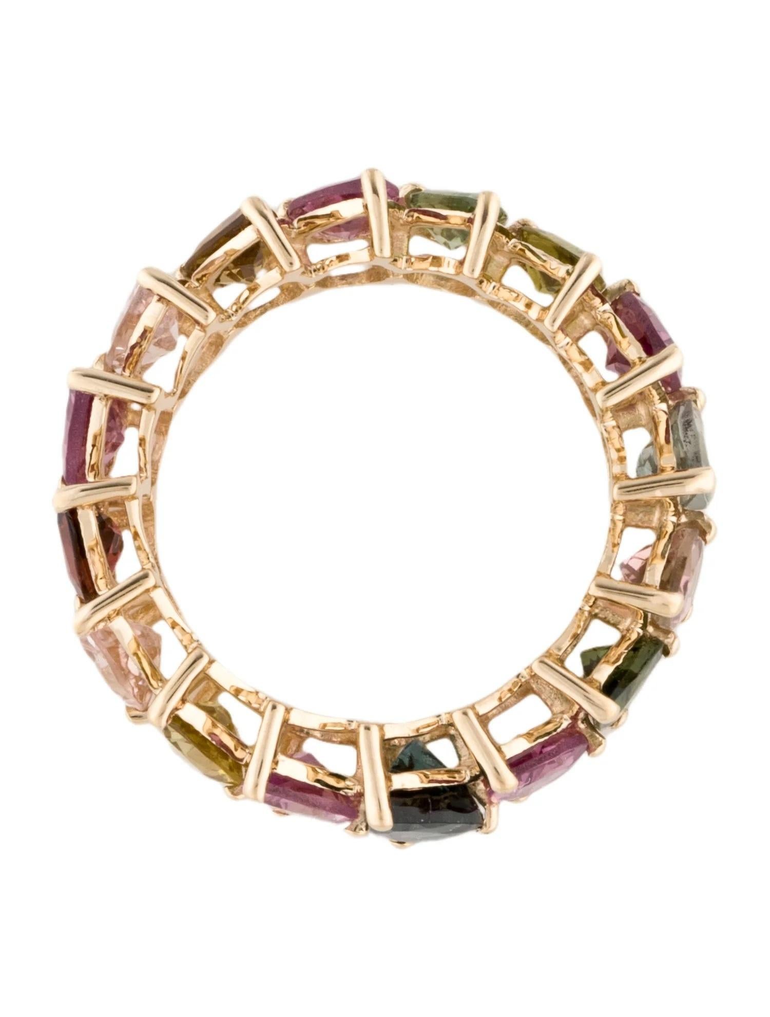 Anillo de oro amarillo de 14 quilates con turmalina talla pera de 5,15 quilates, talla 7, modificado pera en Nuevo estado para la venta en Holtsville, NY