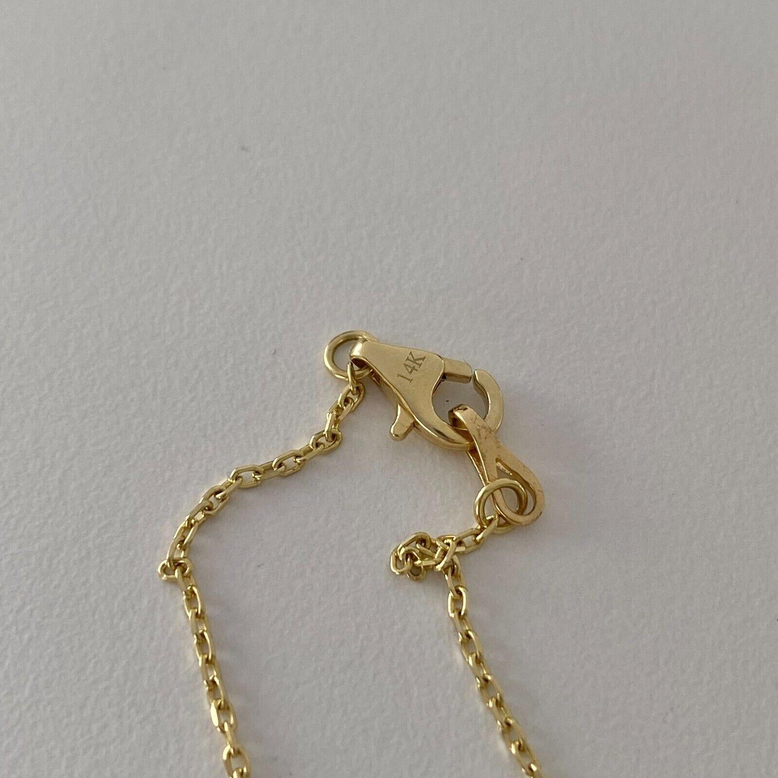 Collier à chaton en or jaune 14 carats avec diamants 0,51 carat Unisexe en vente