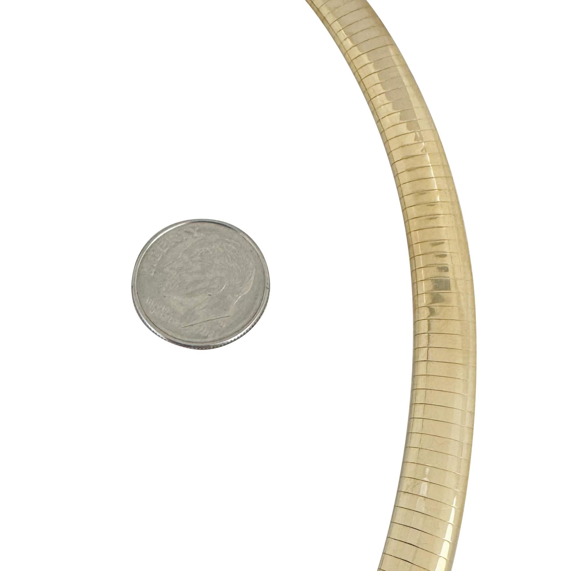 Collar de Eslabones Omega de Oro Amarillo de 14k 51g Sólido Pesado de 8mm Italia de 16 2