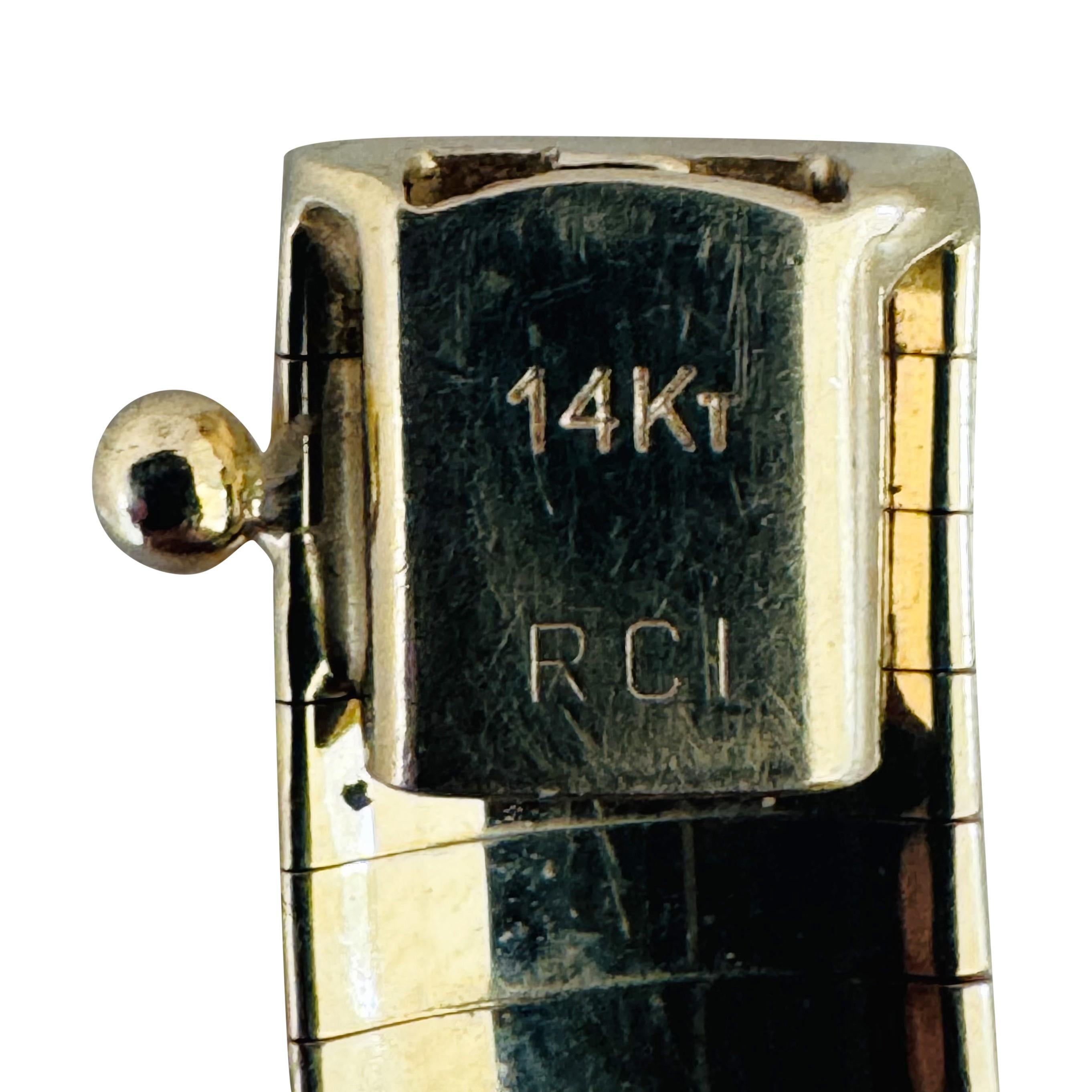 Collar de Eslabones Omega de Oro Amarillo de 14k 51g Sólido Pesado de 8mm Italia de 16 4