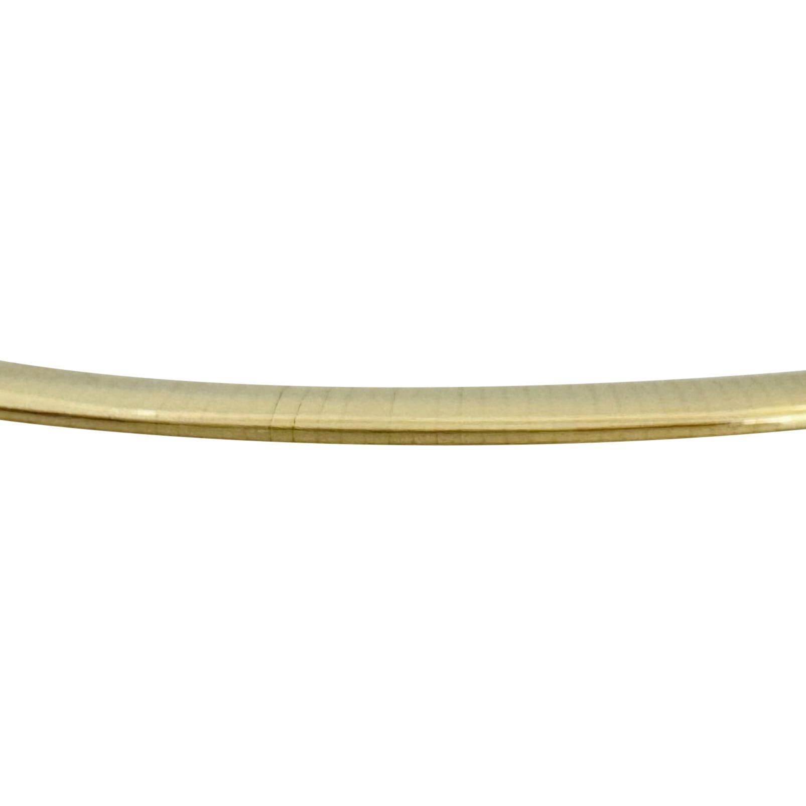 14k Gelbgold 52.2g massive schwere 6mm Omega-Gliederhalskette Italien 16