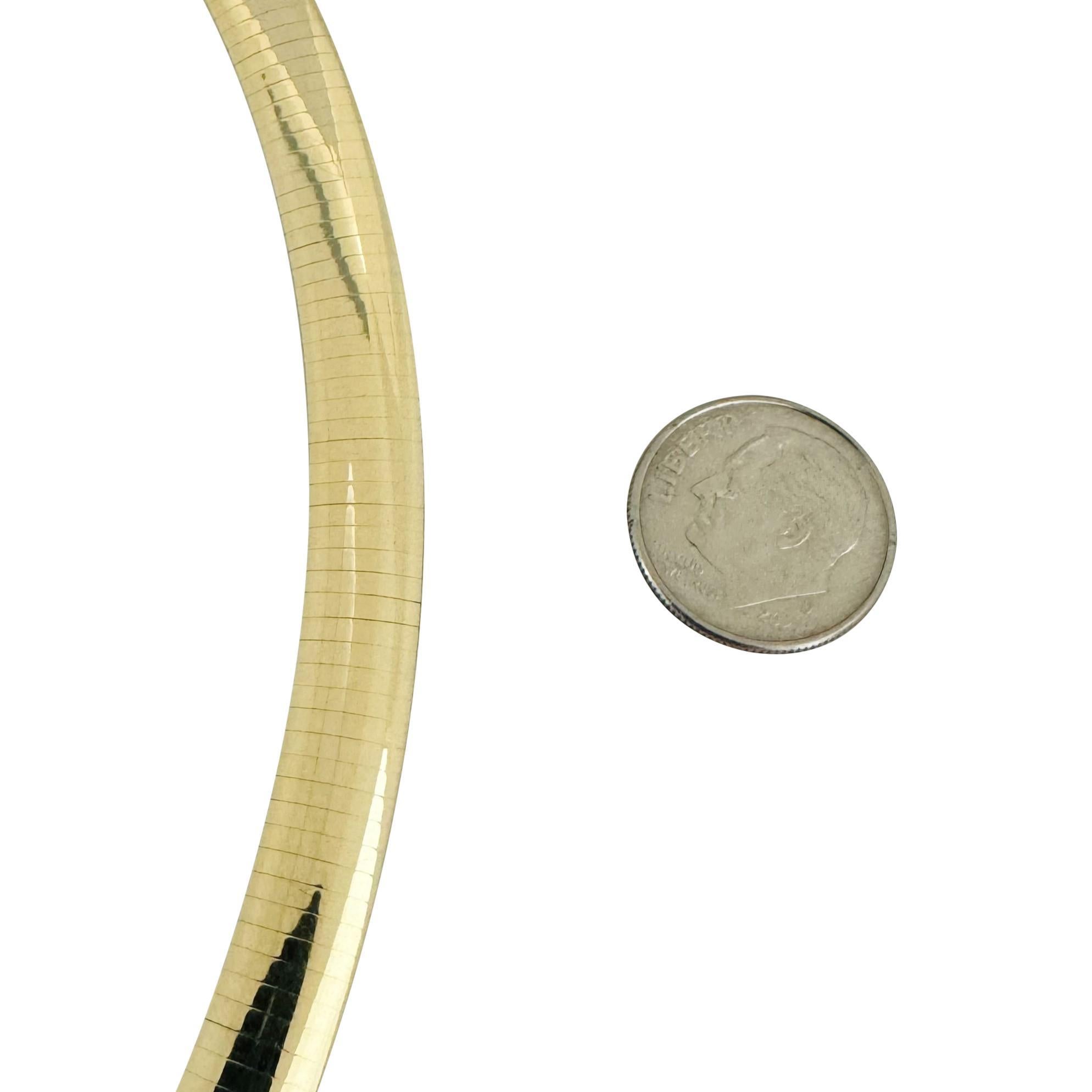 14k Gelbgold 52.2g massive schwere 6mm Omega-Gliederhalskette Italien 16